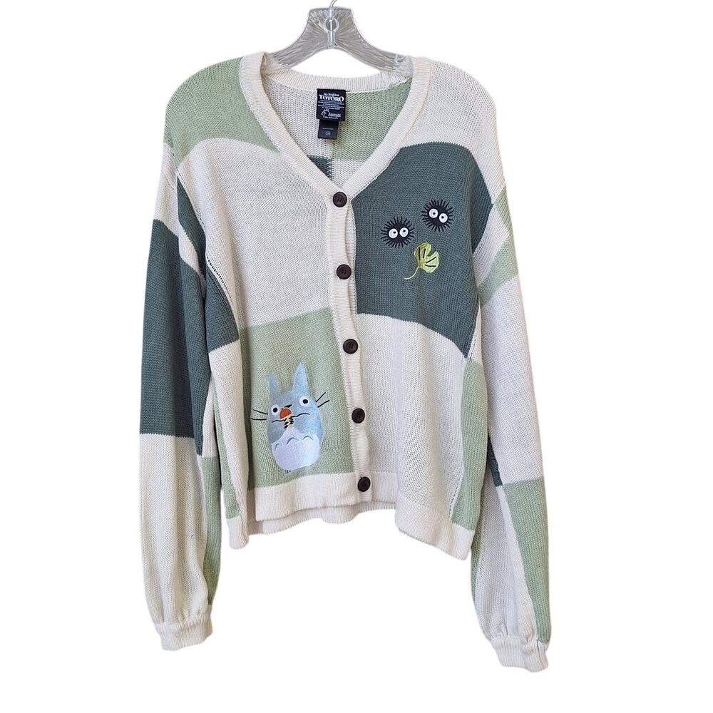 Her Universe Studio Ghibli My Neighbor Totoro Green Cardigan Embroidery Size S/M